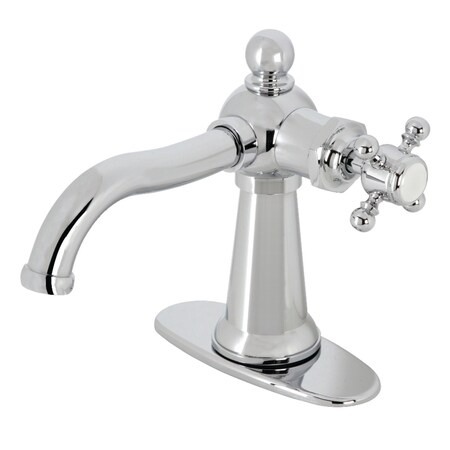 Kingston Brass KSD154BXCP Single-Handle Bathroom Faucet with Push Pop-Up, Polished Chrome KSD154BXCP